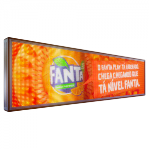 Painel De Led P10 Smd De 199cm X 55cm Full Color - Uso Externo