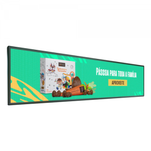 Painel De Led P5 De 167cm X 39cm Full Color Suporta Vídeos RGB com 20.480 LEDs - Uso Externo
