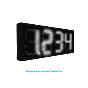Totem de LED Para Posto de Combustível 123cm x 48cm - Cor Branco Conexão Wifi