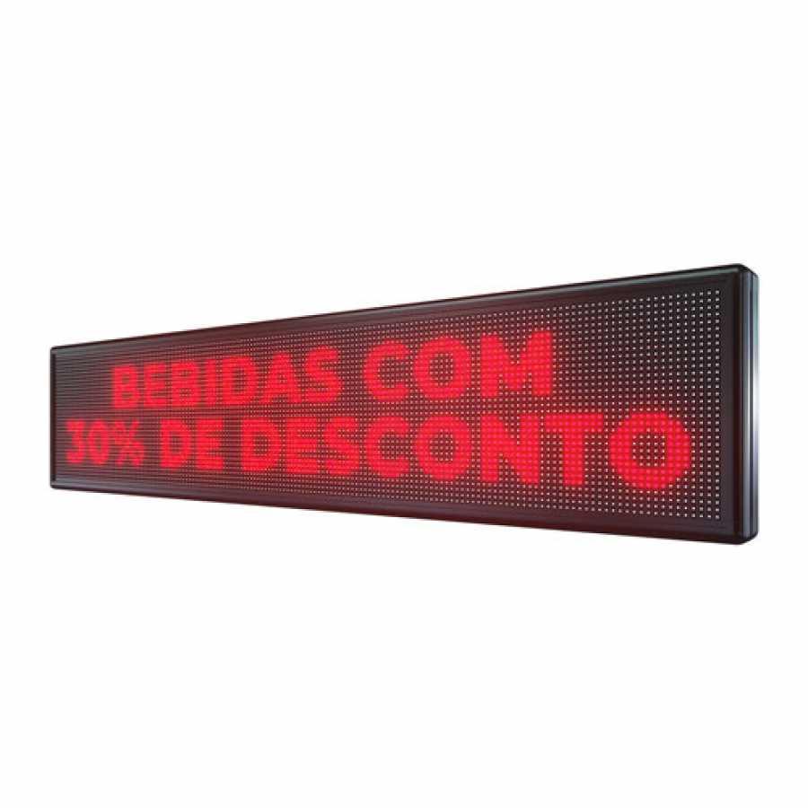 Painel De LED, Letreiro Digital 167cm x 39cm Alto Brilho Painel De LED, Letreiro Digital 167cm x 39cm Alto Brilho