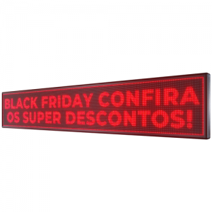 Painel De LED, Letreiro Digital 295cm x 55cm Alto Brilho
