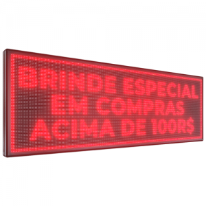 Painel De LED, Letreiro Digital luminoso 199cm x 71cm Alto Brilho