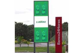 Painel de LED Posto de Combustível 96cm x 288cm Full Color Com Estrutura outdoor