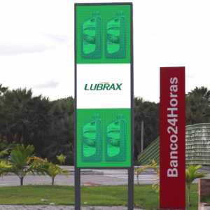 Painel de LED Posto de Combustível 96cm x 288cm Full Color Com Estrutura outdoor