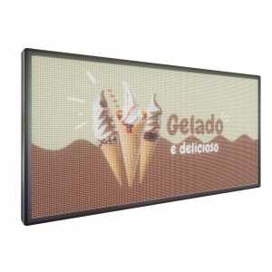 Painel De LED Full Collor, Letreiro Luminoso  P5 103cm x 55cm - Uso Externo
