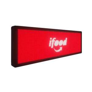 Painel De Led Letreiro Digital P5 68cm X 20cm Colorido Rgb Smd - Uso Externo