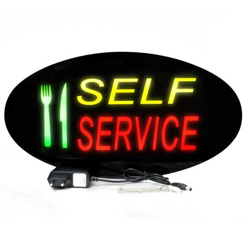 Placa De Led Self Service 43x23 Letreiro de Sinalização 