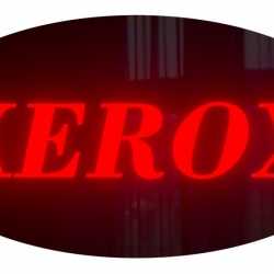 Placa De Led Xerox 43cm x 23cm Letreiro de Sinalização Cópia Luminoso Efeito Neon