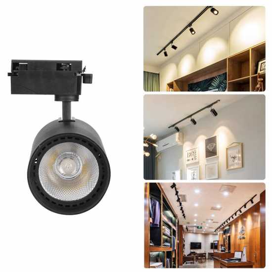 Trilho Eletrificado 2m Kit com 4 Spots LED COB 10w Iluminação De Teto Trilho Eletrificado 2m Kit com 4 Spots LED COB 10w Iluminação De Teto