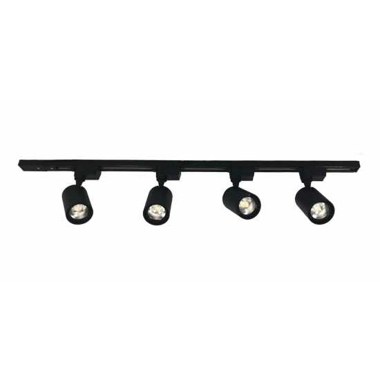 Trilho Eletrificado 2m Kit com 4 Spots LED COB 10w Iluminação De Teto Trilho Eletrificado 2m Kit com 4 Spots LED COB 10w Iluminação De Teto