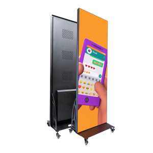 Totem P5 Full Color Painel de LED 193cm x 65cm Tecnologia Nuvem