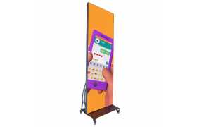 Totem P5 Full Color Painel de LED 193cm x 65cm Tecnologia Nuvem