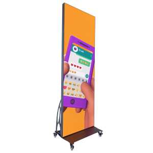 Totem P5 Full Color Painel de LED 193cm x 65cm Tecnologia Nuvem