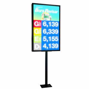 Totem Publicitário Comunicação Visual 204cm x 70cm P5 Full Color Outdoor WiFi