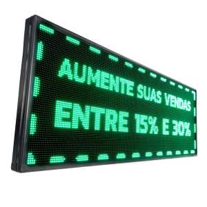 Painel De Led Letreiro Digital 167cm x 71cm Alto Brilho Uma Cor