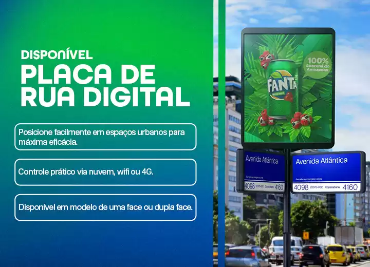 placa de rua digital de led