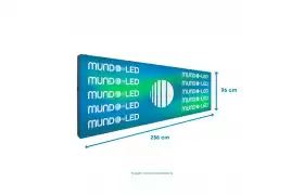 Painel de LED P5 256cm x 96cm Full Color Publicitário - Uso Externo