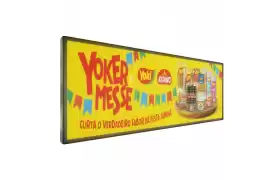 Painel De LED P8 200cm x 71cm Com Entrada USB, WIFI, RJ45 E NUVEM - Uso Externo