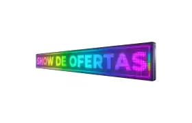 Painel De LED RGB, Letreiro Digital 295cm x 39cm Colorido