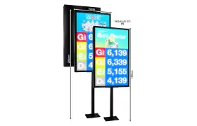 Totem LED Publicitário Postos de Combustivel 204cm x 70cm P5 Outdoor - Com Conexão Wifi