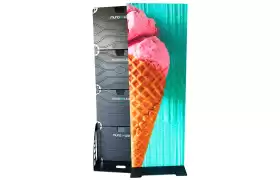 Totem de LED SMD P2.5mm 64cm x 192cm Interno com Rodinhas
