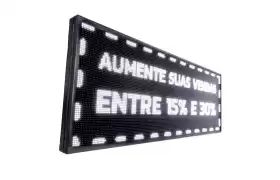 Painel De Led Letreiro Digital 167cm x 71cm Alto Brilho Uma Cor