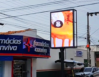 Visibilidade máxima: painel de LED P5 192x288 cm em Barbalha - CE