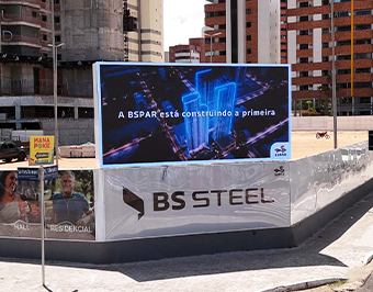 Mundo de LED aprimora comunicação da SBPAR com Painel de LED P5 6x3m em Fortaleza CE