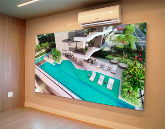 Painel de LED p2.5 Sala de Reunião da Casa MD Fortaleza - CE