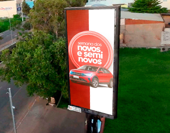 Publicidade digital em alta: Mundo de LED instala painel de LED outdoor p8 em Catalão - GO