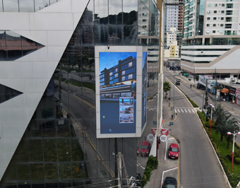 Painel de LED P10 para Imobiliária: Projeto Realizado em Itapema - SC