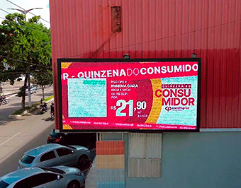 Mundo de LED instala Painel de LED P8 Outdoor 4x2 metros em Tianguá Ceará